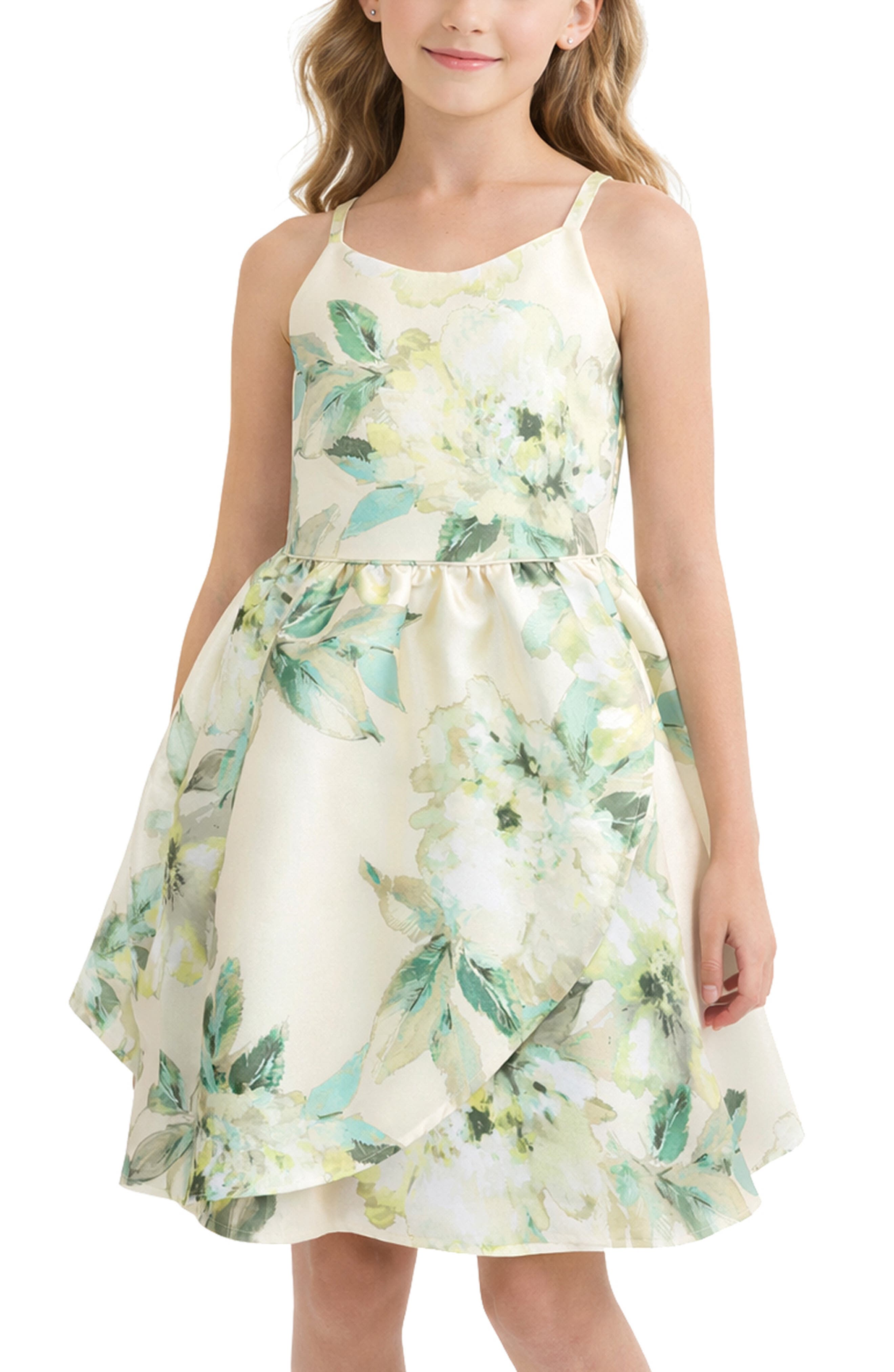 Zunie Kids' Floral Mikado Party Dress — фото 2