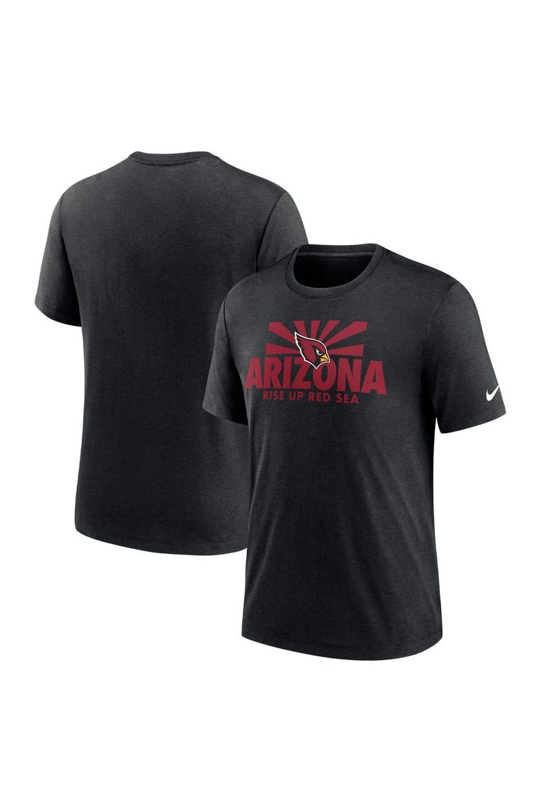 Men's Nike Heathered Black Arizona Cardinals Local Tri-Blend T-Shirt, Main, color, Heather Black
