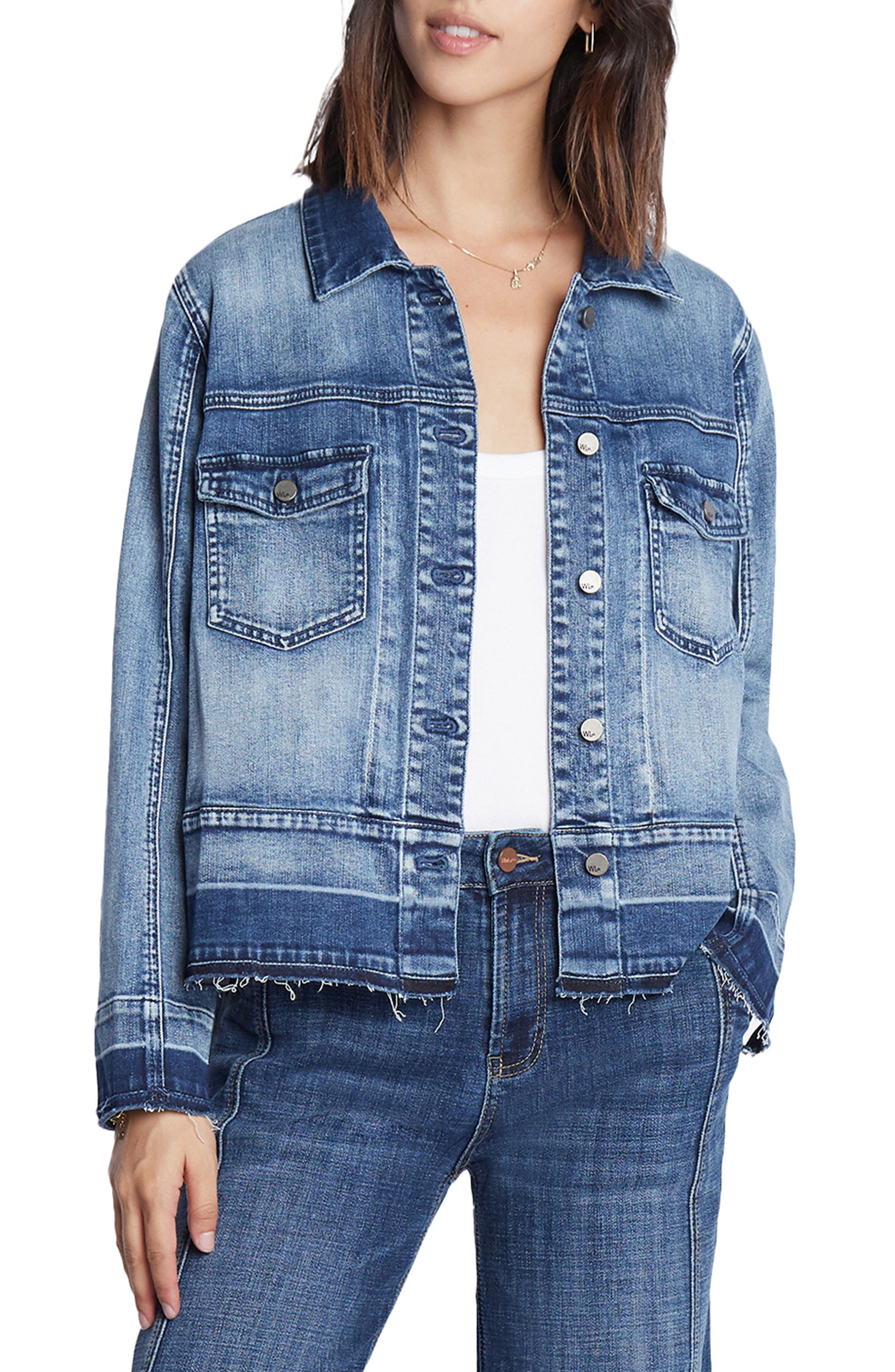 Step Up Raw Hem Denim Jacket - image 3