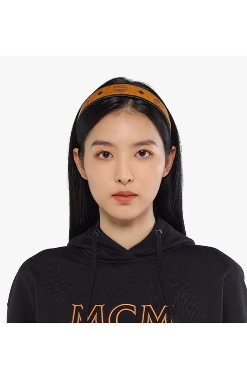 Mcm Headband In Cognac