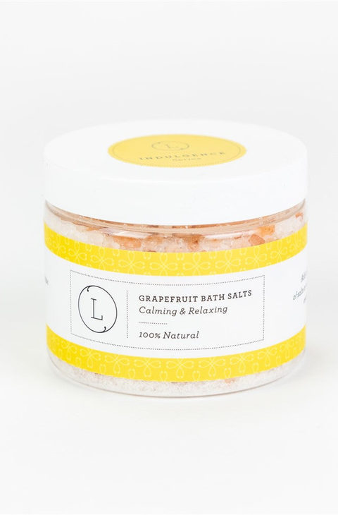 CBD Grapefruit Natural Bath Salt Soak with CBD Made with Dead sea Epsom and Himalayan salts THC free