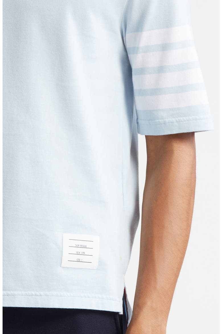 4-Bar Cotton Jersey T-Shirt, Alternate, color, LIGHT BLUE