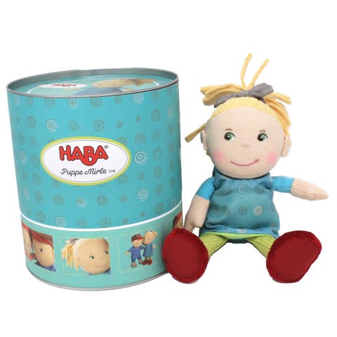 Mirle Soft 8" Plush Doll in Gift Tin, My First Baby Doll for Toddlers 1-3, Perfect Small Plush Toys and Baby Shower Gift