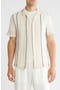 Short Sleeve Open Stitch Camp Shirt