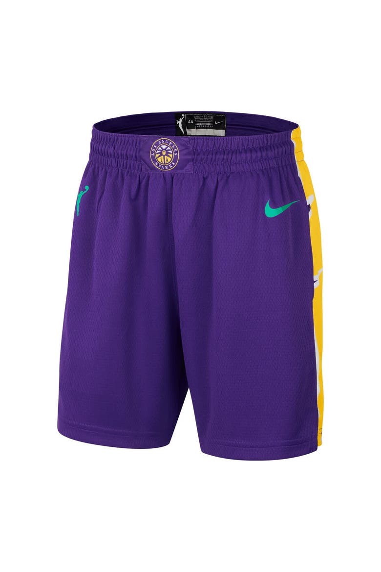 Women's Nike Purple Los Angeles Sparks On-Court Victory Performance Shorts, Alternate, color, Purple