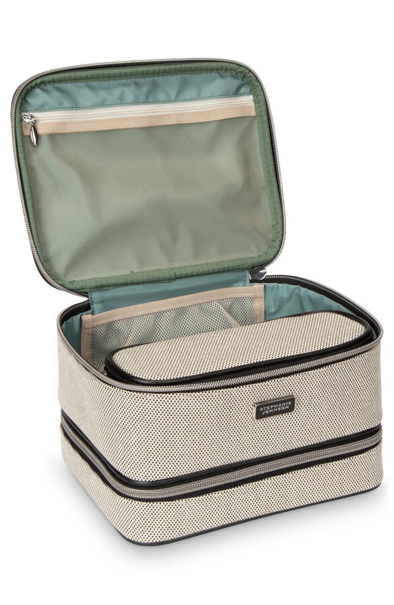 Stephanie Johnson Tropea Onyx Jenny Train Cosmetics Case, Alternate, color, Black