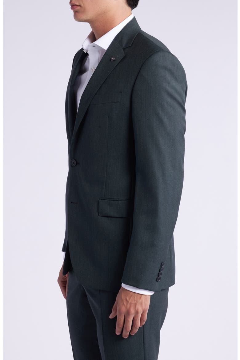 Ross Slim Fit Solid Wool Sport Coat Suit Separate, Alternate, color, DARK OLIVE