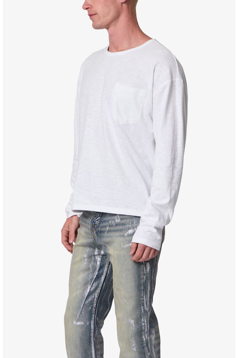 Slouchy Pocket Long Sleeve T-Shirt, Alternate, color, WHITE