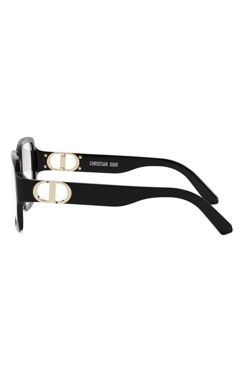 Dior Logo Flat Mirror In Shiny Black