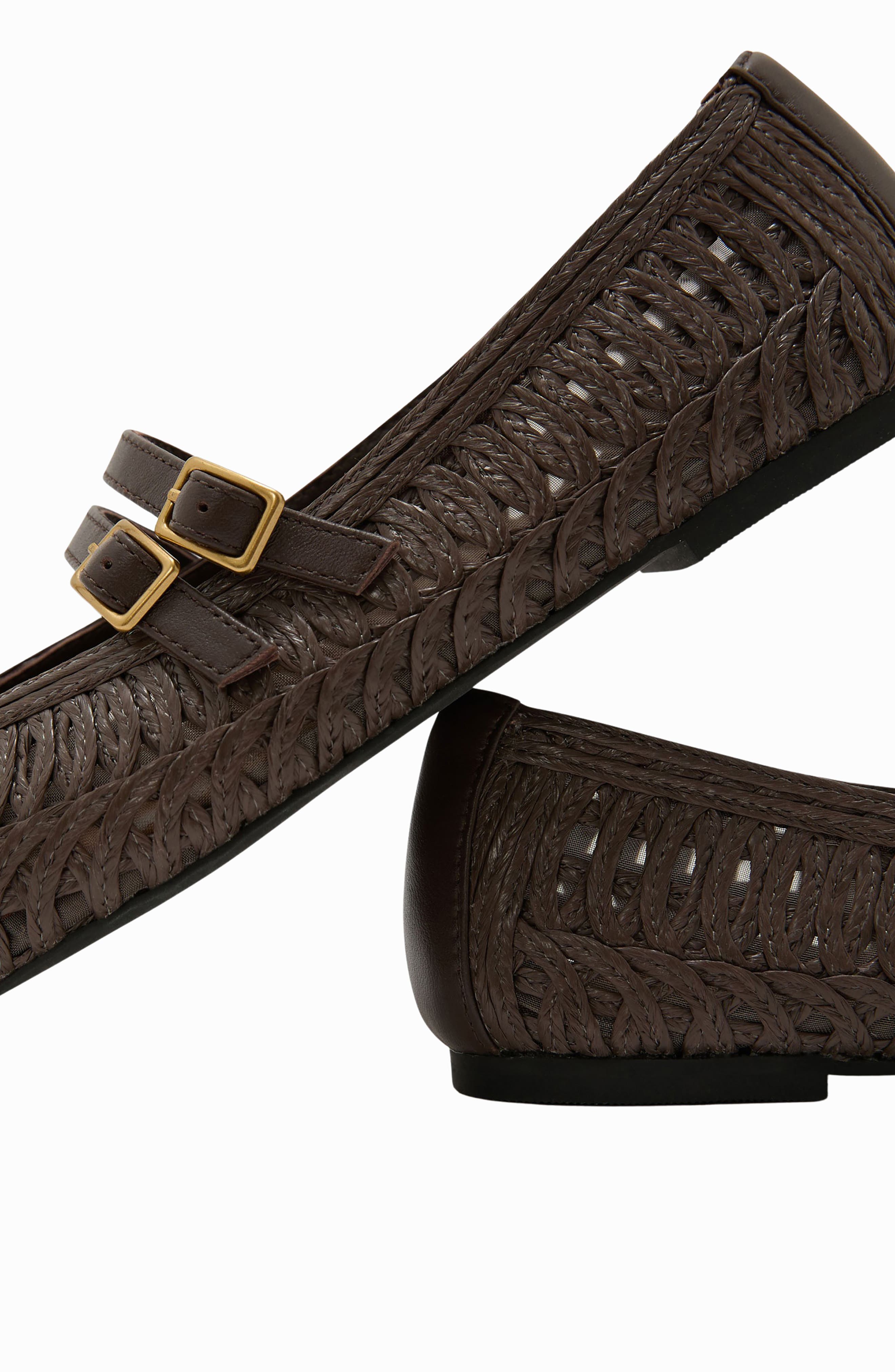 Reiss Elizabeth Mary Jane Flat, Alternate, color, Chocolate