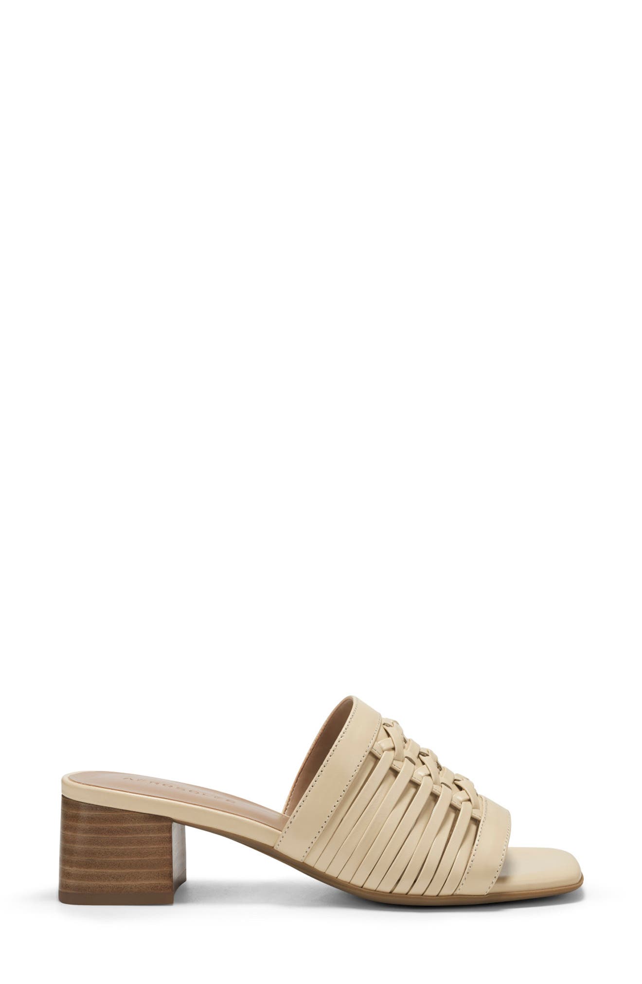 Evette Slide Sandal, Alternate, color, BONE LEATHER