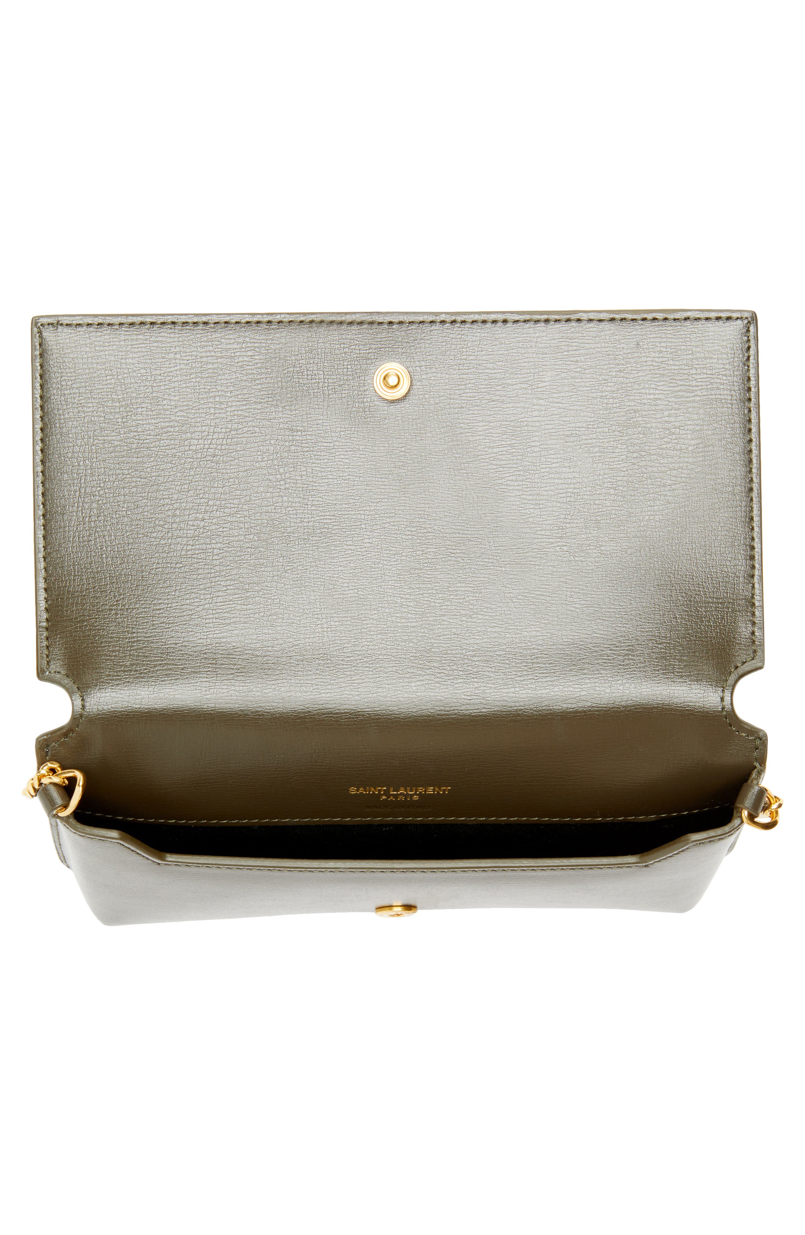 Saint Laurent Monogram Phone Shoulder Bag, Alternate, color, Light Musk