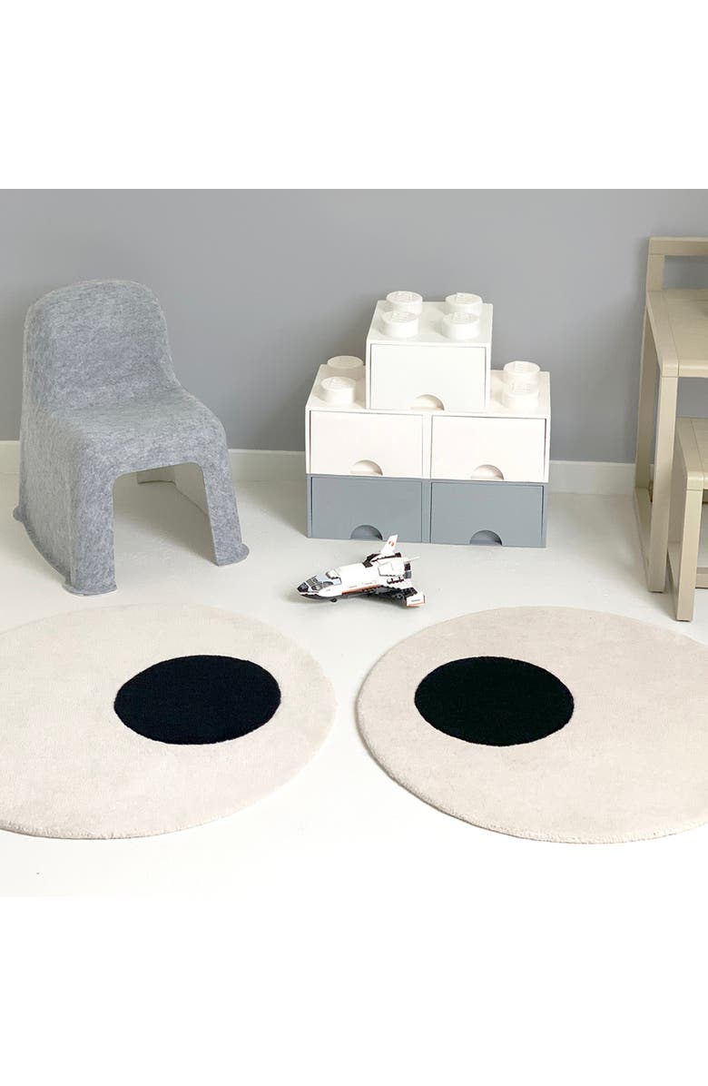 Maison Deux Eyes Pair Rug, Alternate, color, White / Black Print