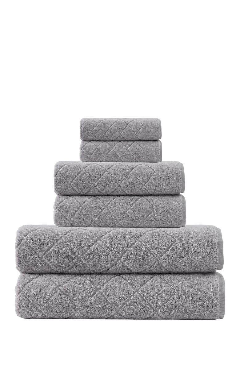 ENCHANTE HOME Gracious Turkish Cotton 6-Piece Towel Set - Silver, Main, color, 