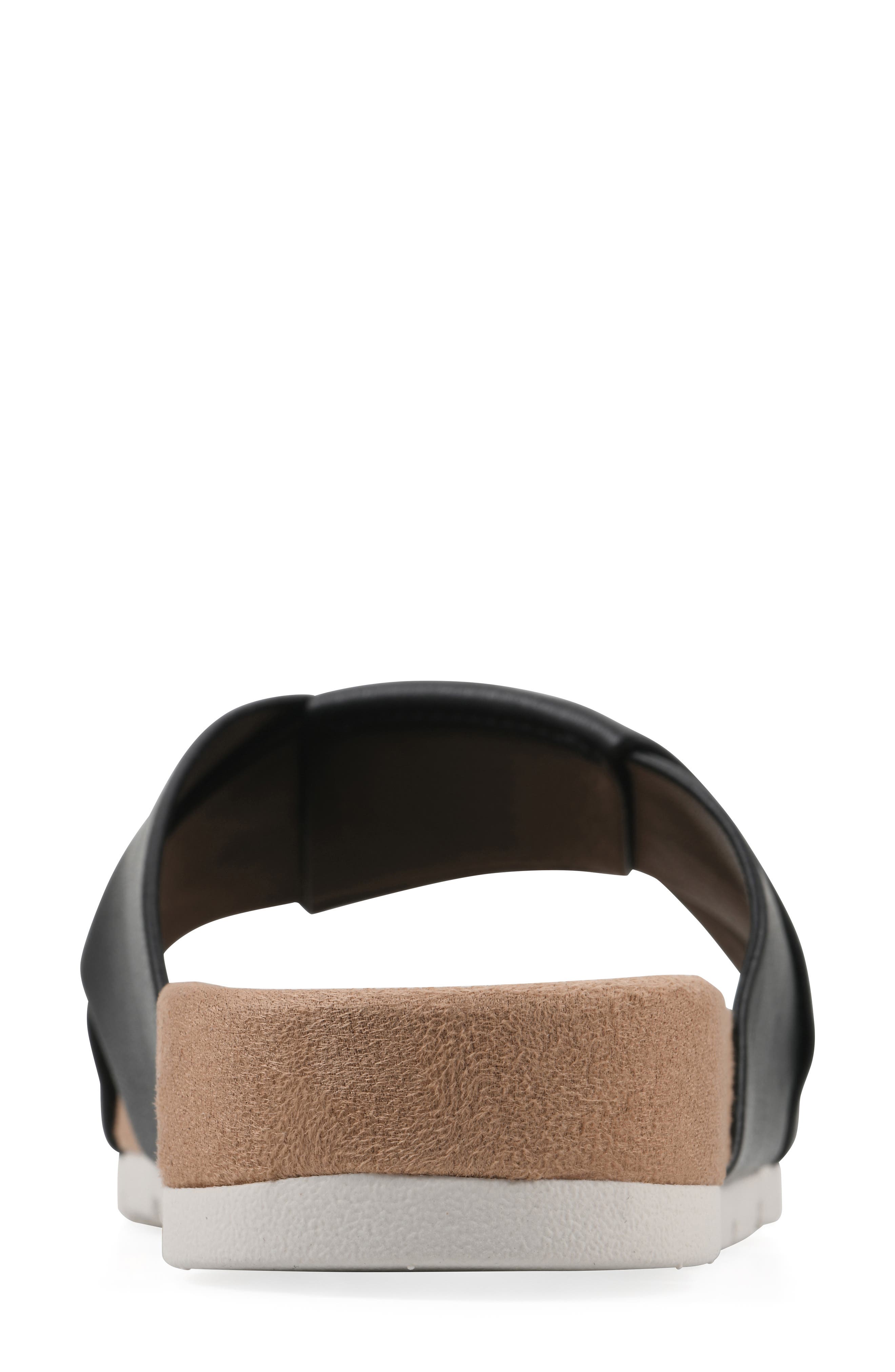 CLIFFS BY WHITE MOUNTAIN Tincie Slide Sandal, Alternate, color, Black Smooth