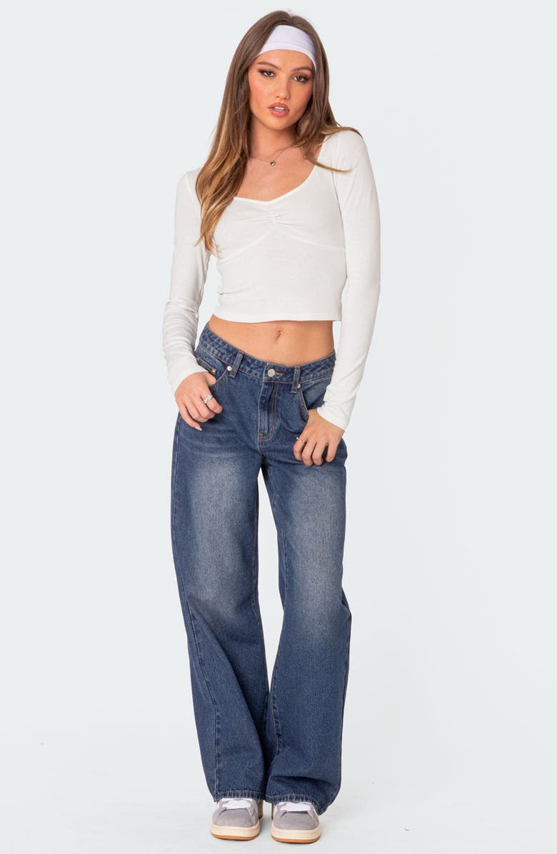 EDIKTED Karie Relaxed Jeans, Alternate, color, Dark-Blue