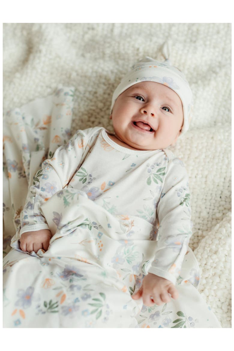 Take Me Home 3-Piece Organic Cotton Gown, Beanie and Blanket Set, Alternate, color, MULTI