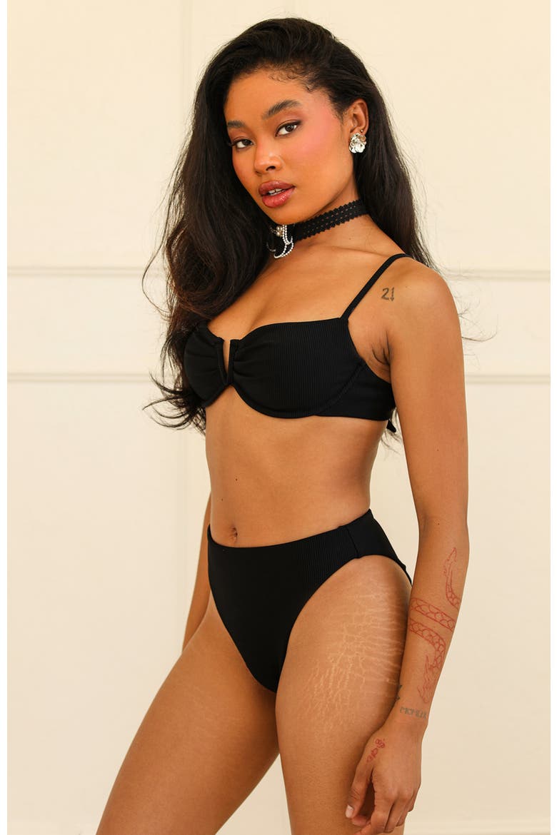 Diana Top, Alternate, color, Black Rib