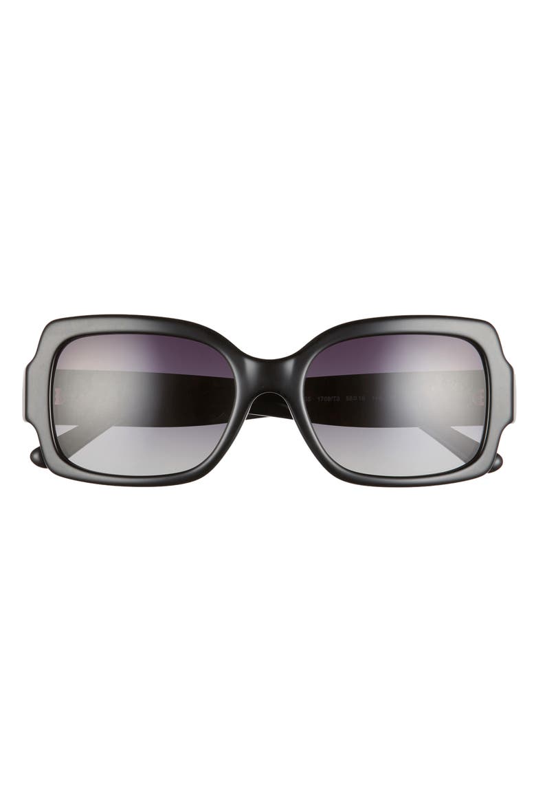 55mm Polarized Square Sunglasses, Alternate, color, BLACK/ GREY GRADIENT
