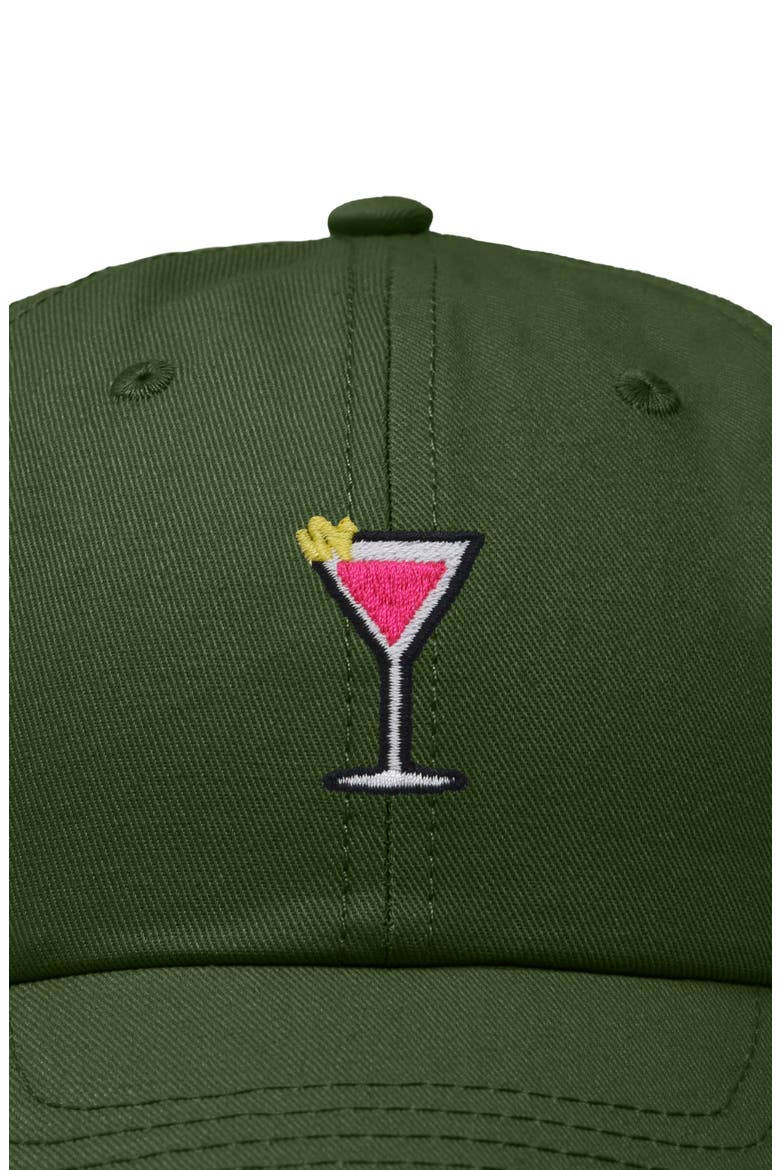 Cosmo Embroidered Casual Hat, Alternate, color, Olive