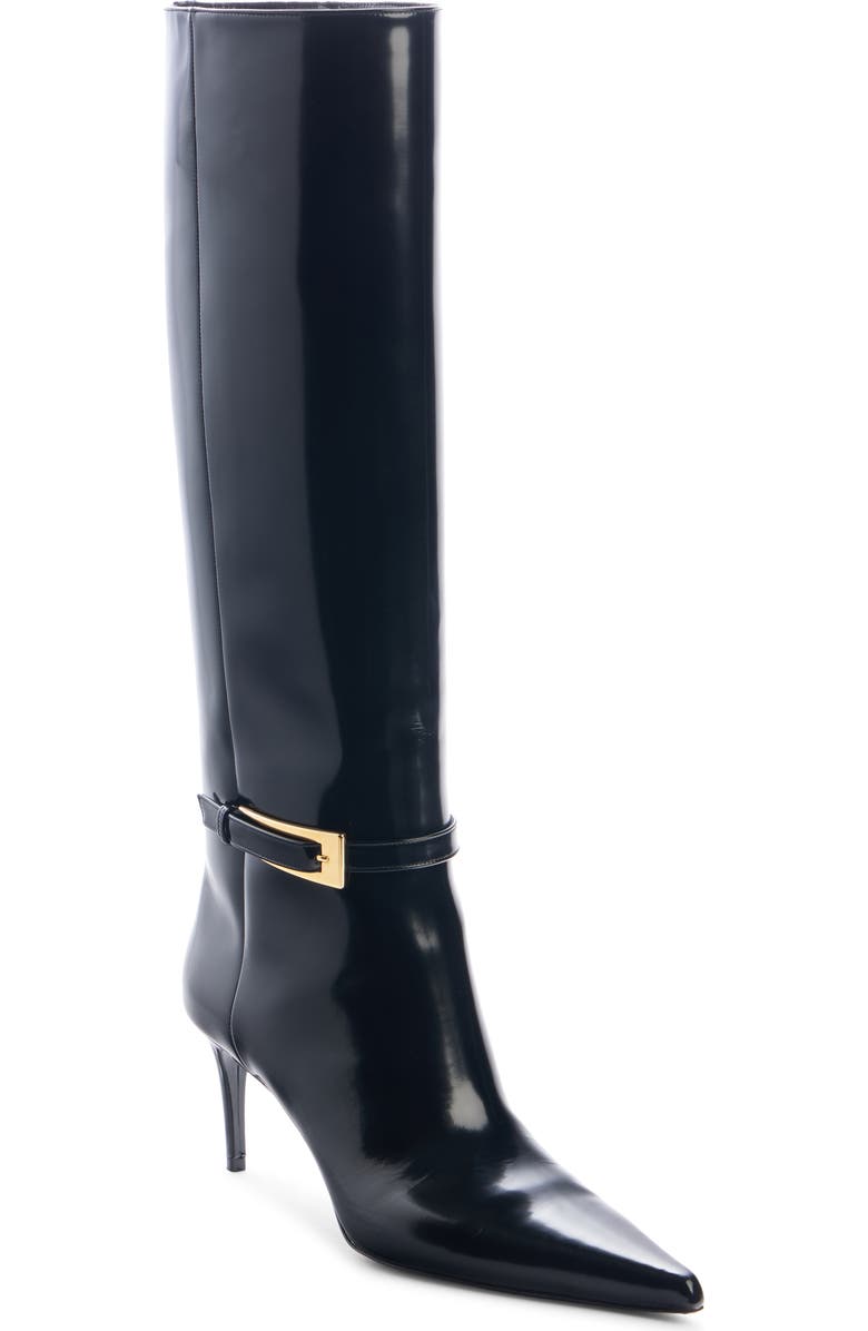 Saint Laurent Hacker Pointed Toe Knee High Boot, Main, color,