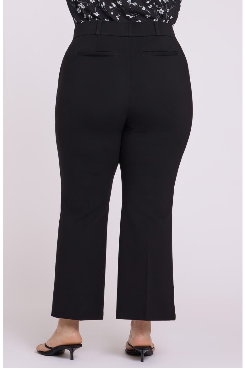 Sculpt-Her™ Pull-On Ankle Flare Ponte Pants, Alternate, color, BLACK