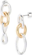 Nordstrom Two-Tone Twist Link Drop Earrings