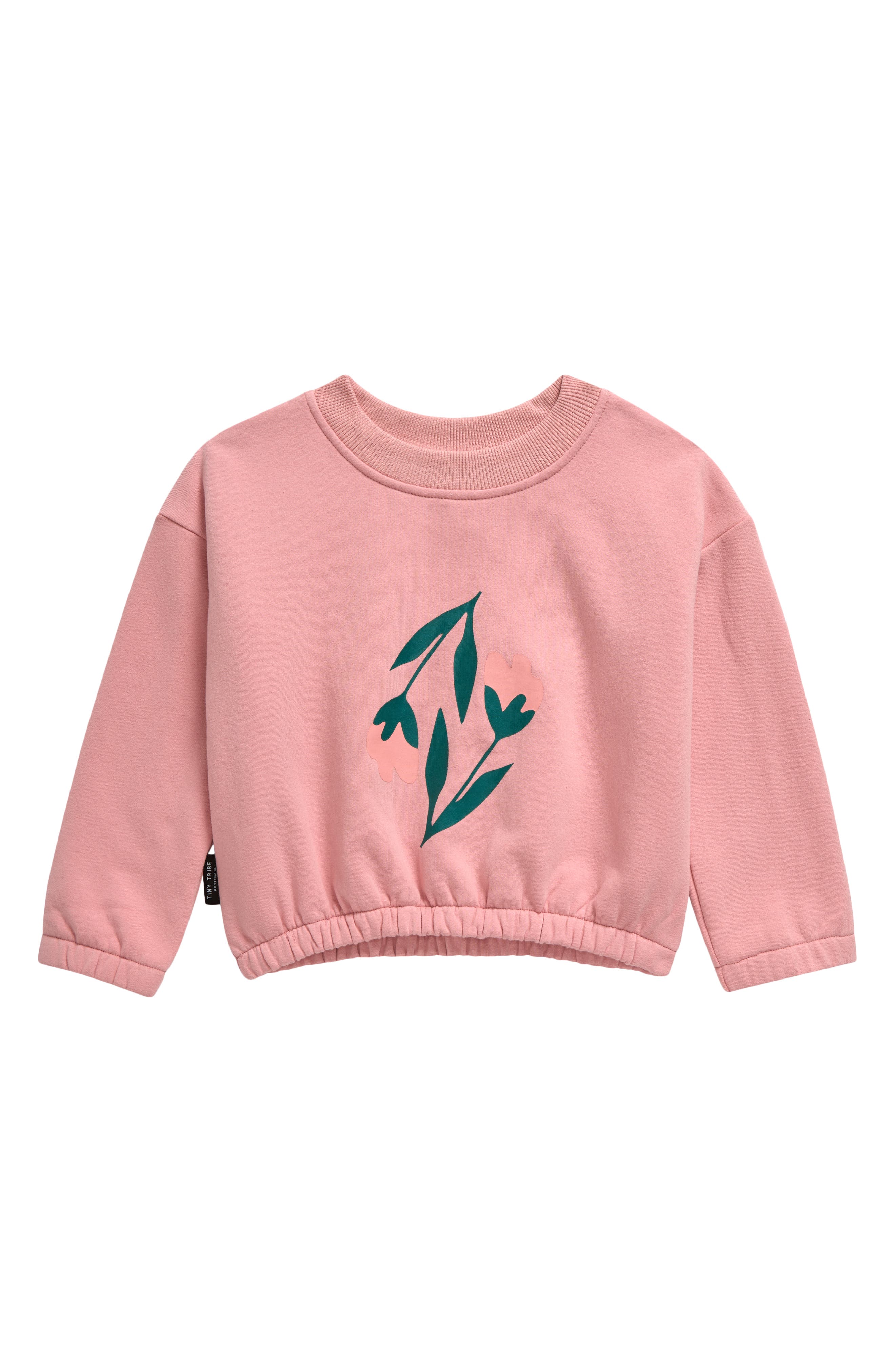 TINY TRIBE Kids' Floral Cotton Graphic Sweatshirt in Pink 