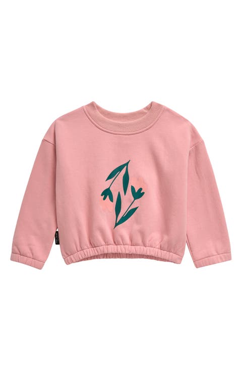 Kids' Floral Cotton Graphic Sweatshirt (Toddler & Little Kid)