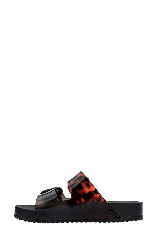 Shop Melissa Cozy Buckle Slide Sandal In Black/clear Tortoise