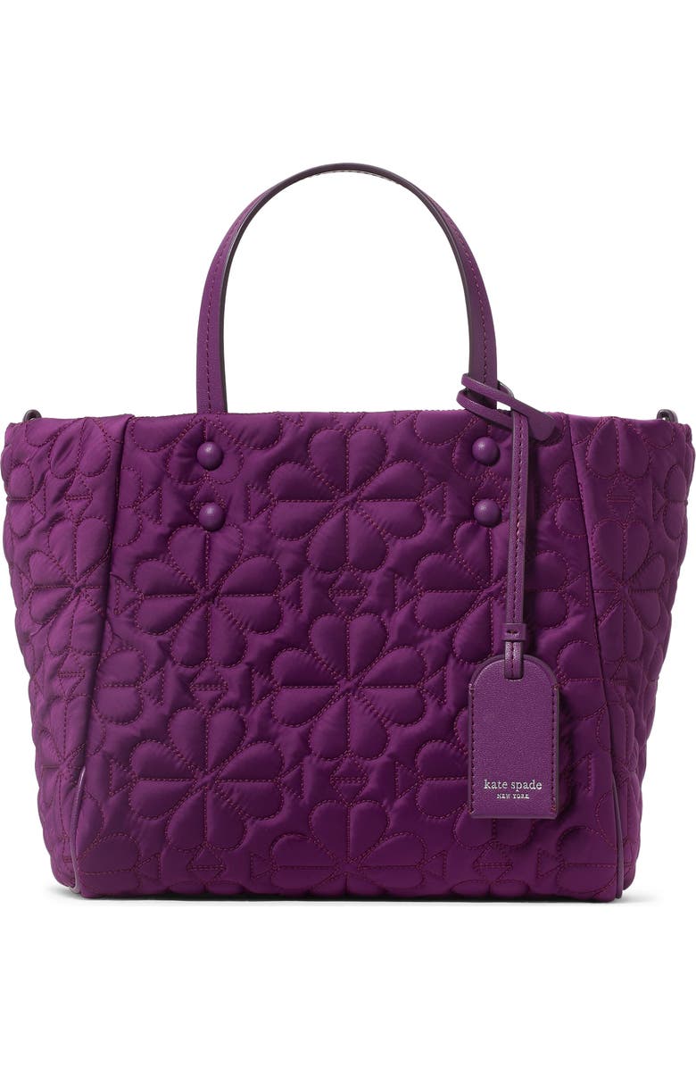 Kate Spade New York small tilly quilted tote, Main, color, Nightshade