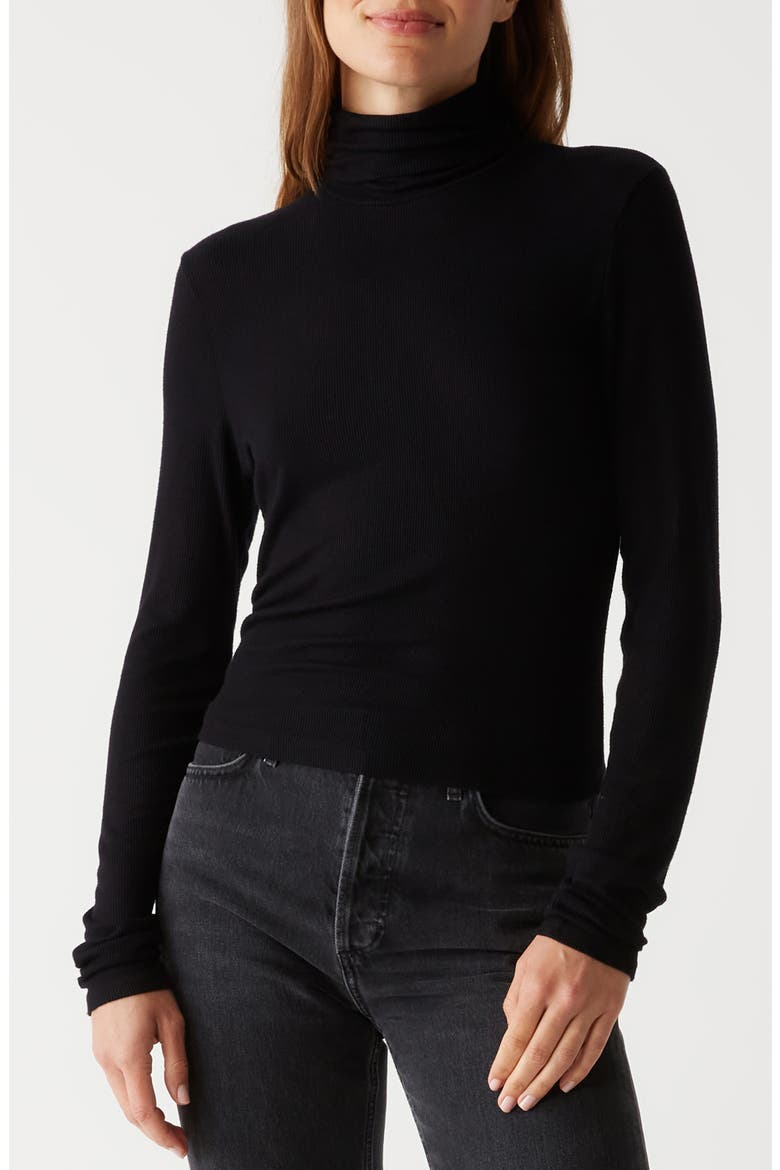 Tara Rib Turtleneck, Main, color, BLACK