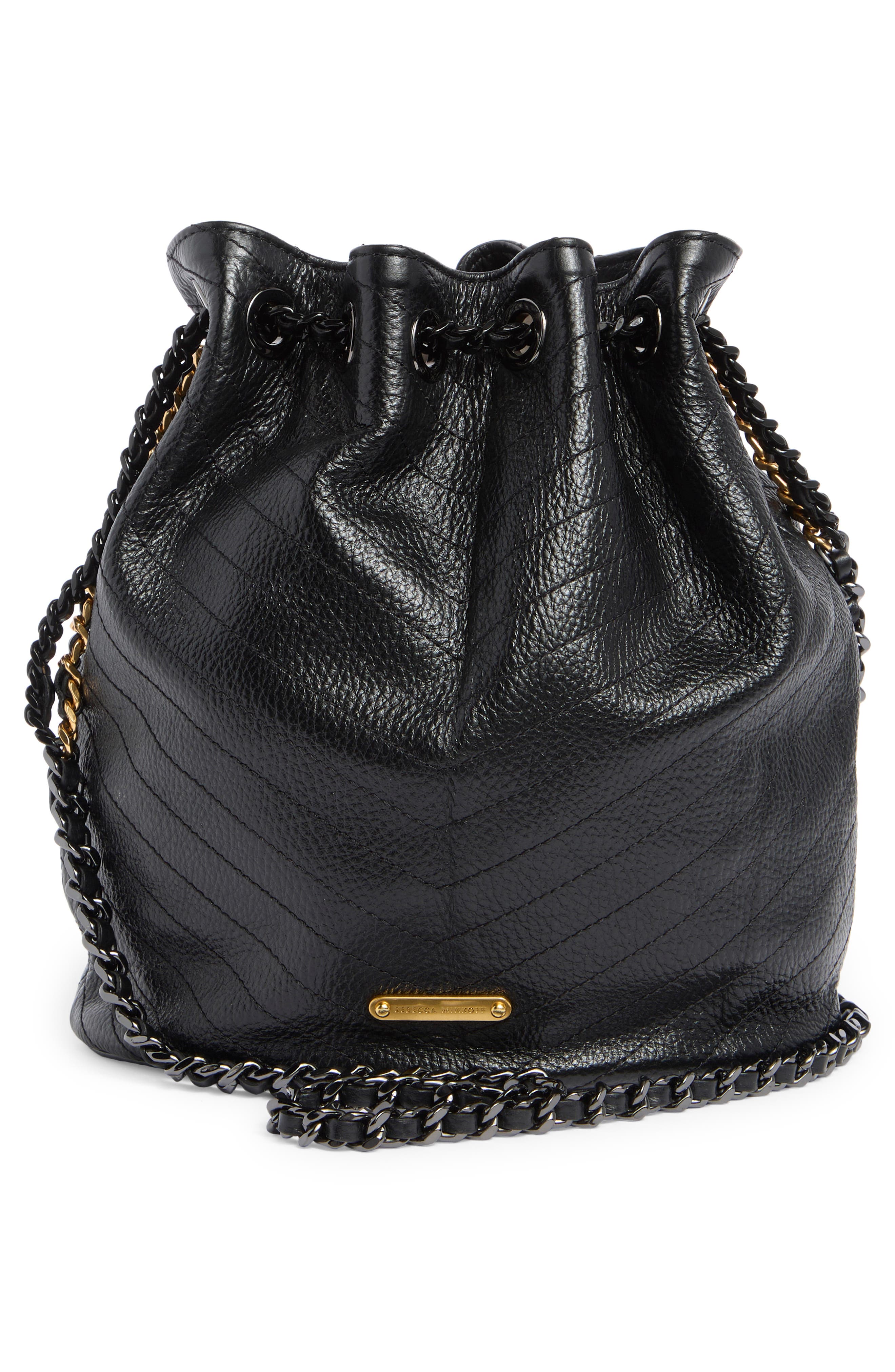 Rebecca Minkoff Soft Textured Leather Bucket Bag, Alternate, color, 