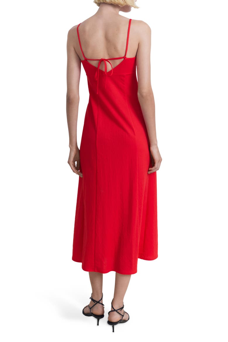 Bow Back Midi Dress, Alternate, color, RED