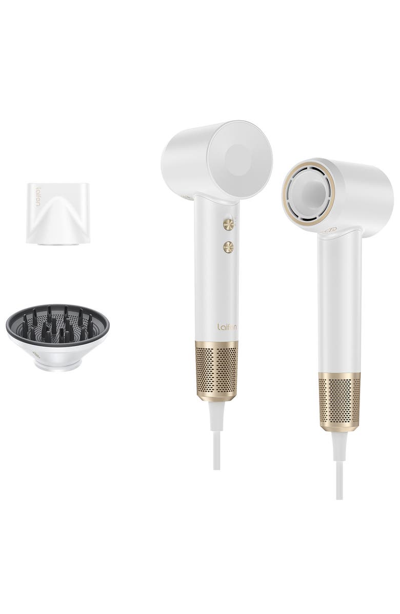 Laifen Swift Premium High-Speed Hair Dryer + Bag, Main, color, White