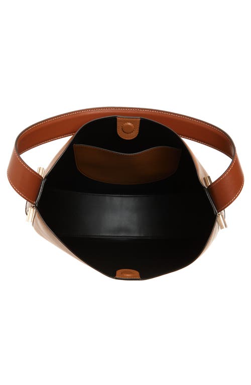 Shop Victoria Beckham Dia Leather Hobo Bag In Light Tan
