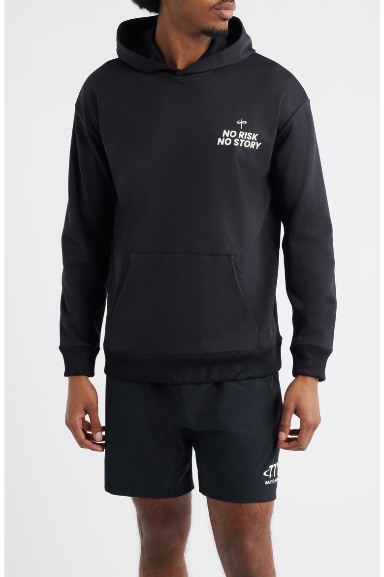 Tempo No Risk Comfort Graphic Hoodie, Main, color, BLACK