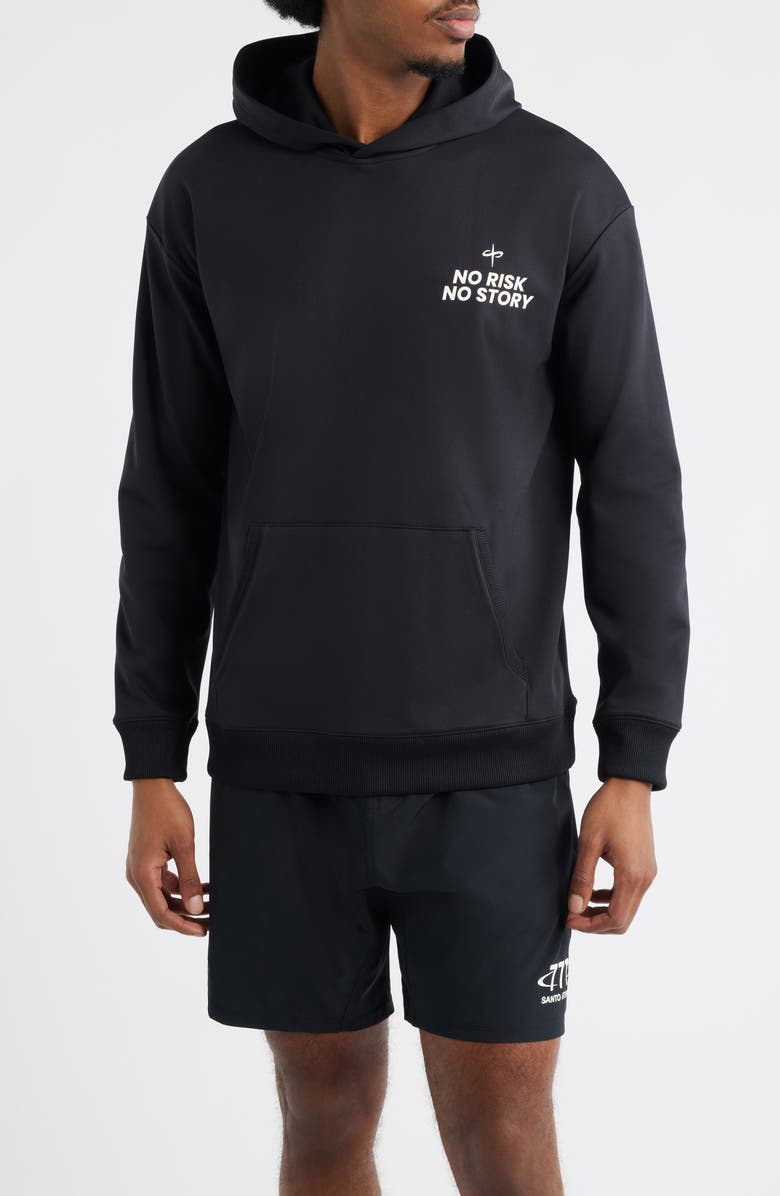 SANTO STUDIO Tempo No Risk Comfort Graphic Hoodie, Main, color, Black