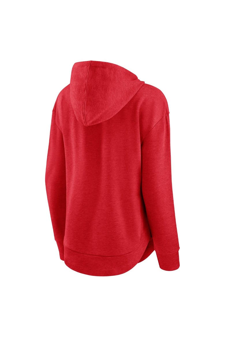Women's Fanatics Branded Heather Red St. Louis Cardinals Set to Fly Pullover Hoodie, Alternate, color, Heather Red