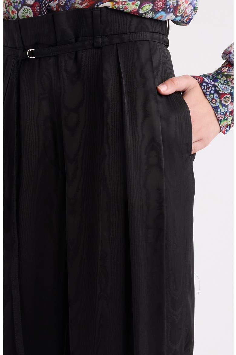 Peacha Moir\t Viscose Pants, Alternate, color, BLACK