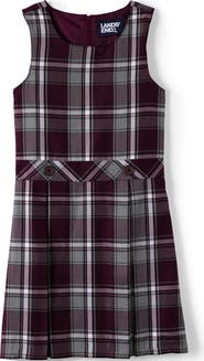 Lands' End Girls Uniform Plaid Jumper