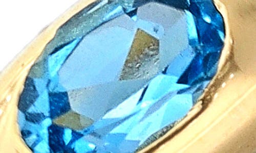 Ys Gems Swiss Blue Topaz Signet Ring In Blue
