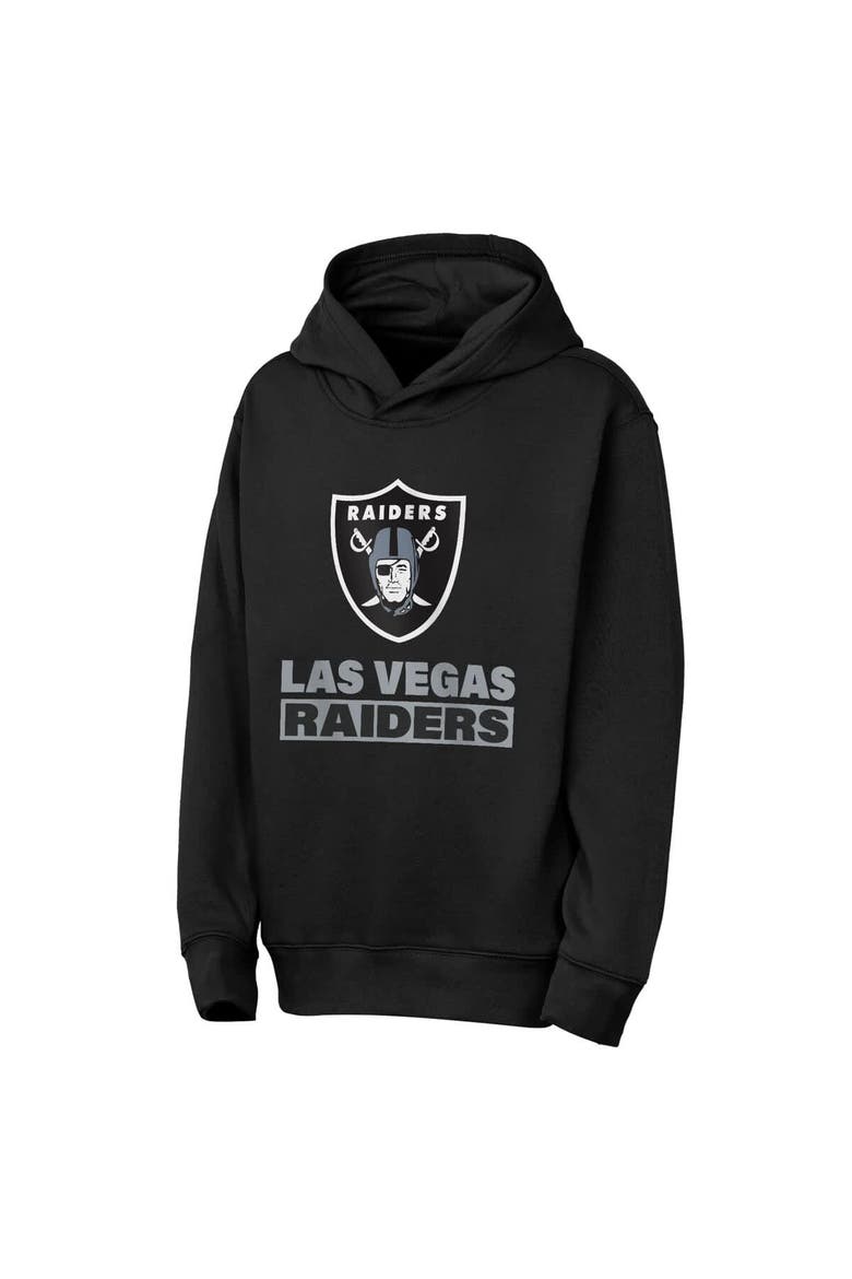 Youth Outerstuff  Black Las Vegas Raiders Back to Basics Hoodie, Alternate, color, Black