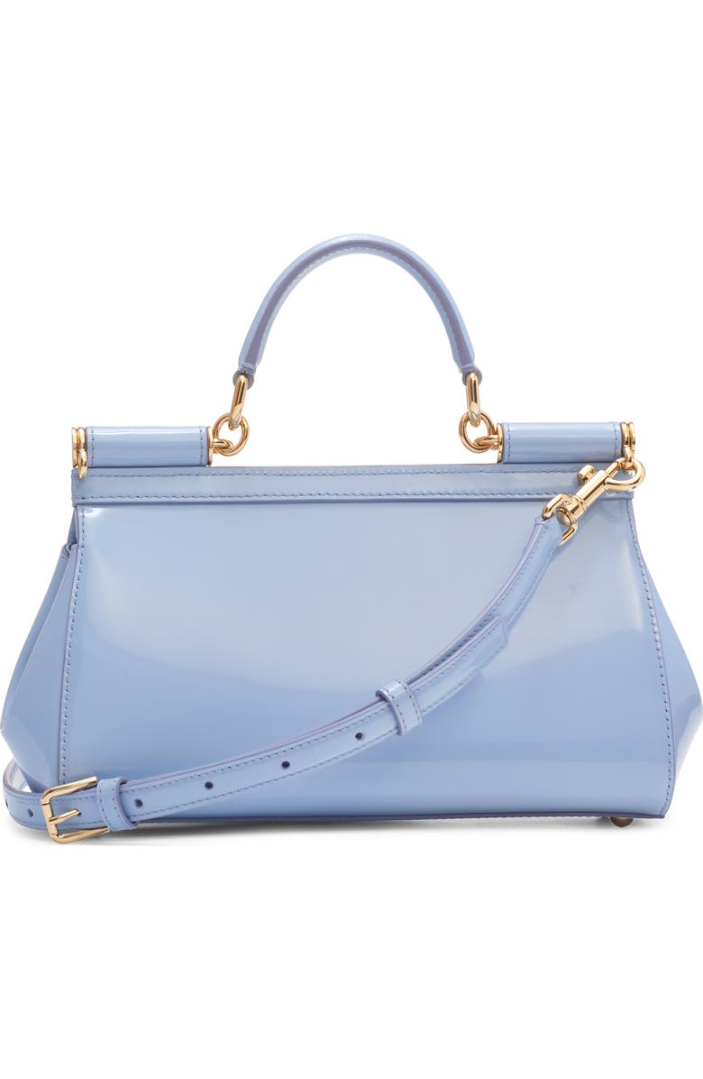 Dolce&Gabbana Medium Sicily East/West Patent Leather Satchel, Alternate, color,