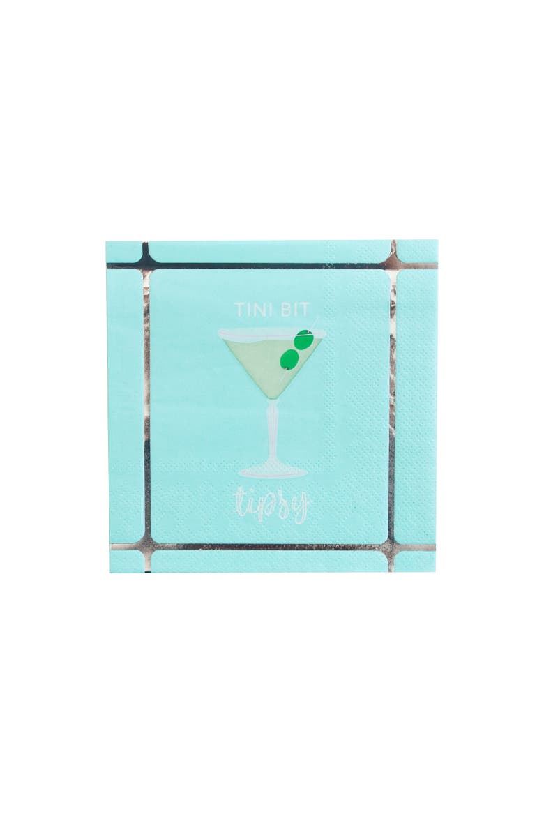 Cocktail Themed Cocktail Napkins, Main, color, Tini Bit Tipsy