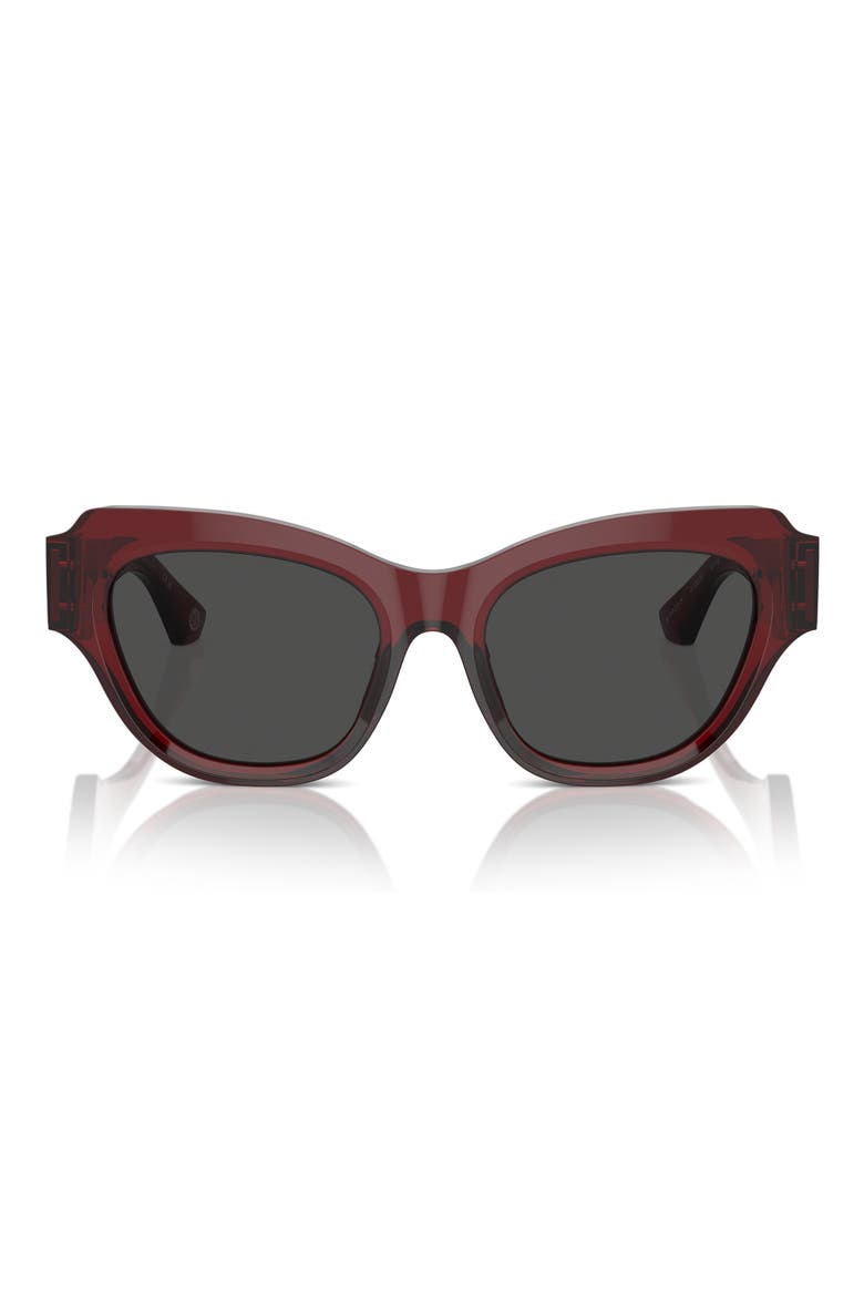 52mm Irregular Sunglasses, Main, color, BORDEAUX