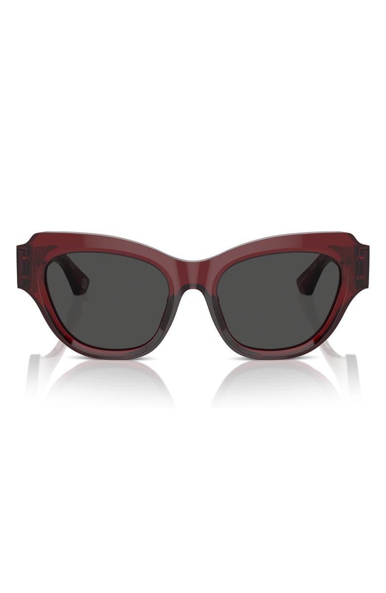 Burberry 52mm Irregular Sunglasses, Main, color, Bordeaux