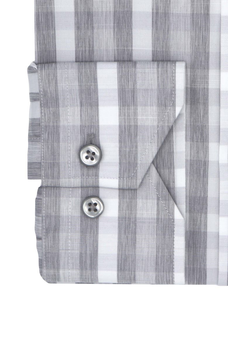 Lorenzo Uomo Trim Fit Heathered Gingham Dress Shirt, Alternate, color,