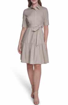 Calvin Klein Short Sleeve Cotton Shirtdress