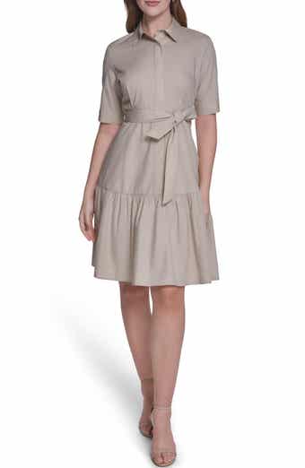 Calvin Klein Short Sleeve Cotton Shirtdress